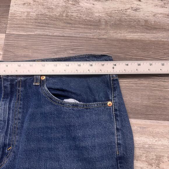 Levis 505 Dark Wash Blue Mens 36x30‎ Regular Straight Faded Denim Jeans Red Tab - Picture 7 of 12
